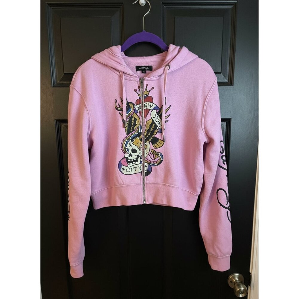 Y2K Ed Hardy "New York City" Zip-Up Hoodie